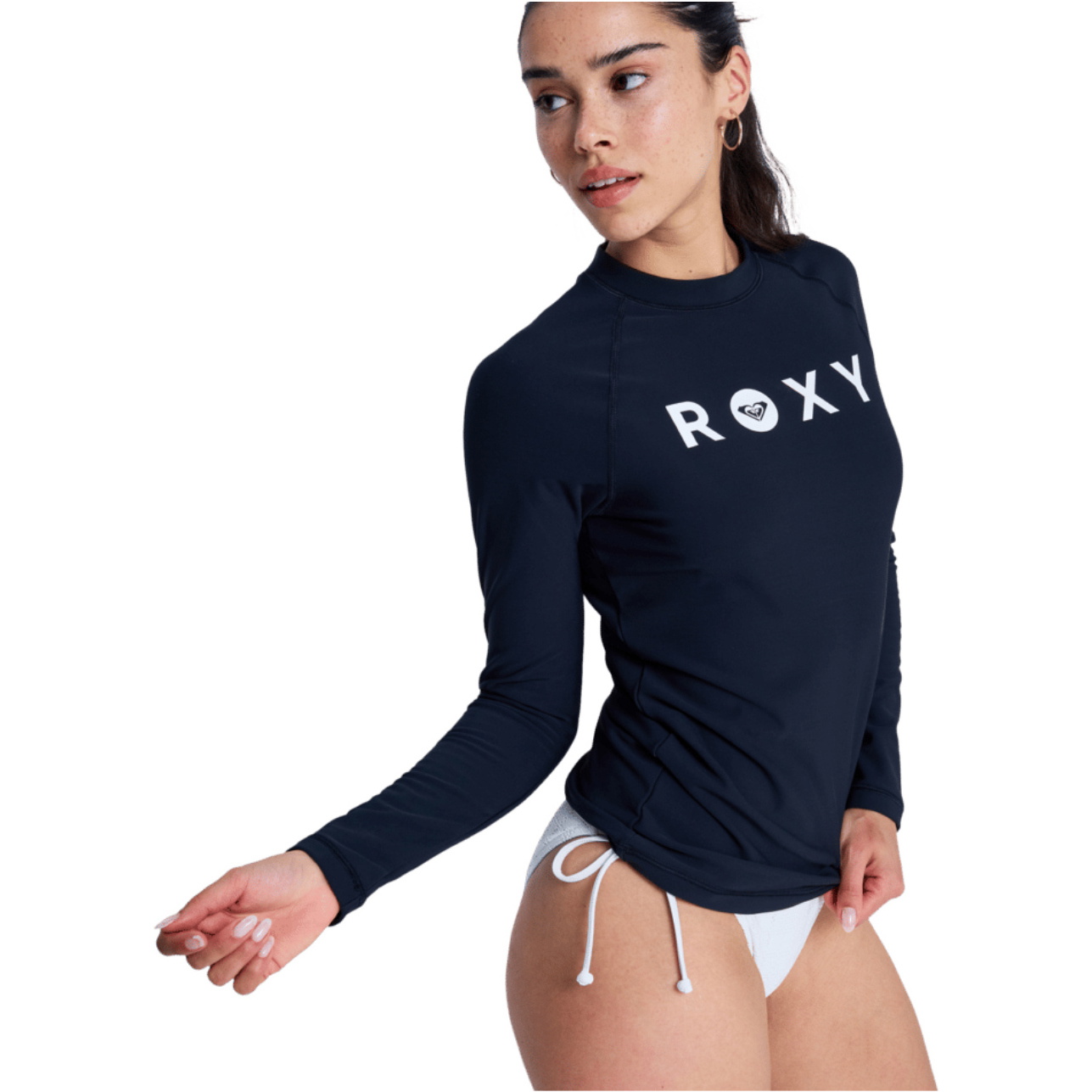 2026 Roxy Womens Essentials Heater Long Sleeve Rash Vest ERJWR03914 - Anthracite